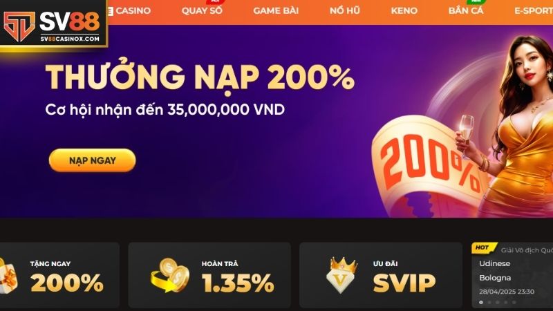 Giới thiệu về SV88 mang đến loạt chương trình khuyến mãi hấp dẫn