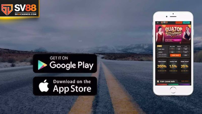 Ứng dụng SV88 hỗ trợ cài đặt nhanh chóng trên cả iOS và Android